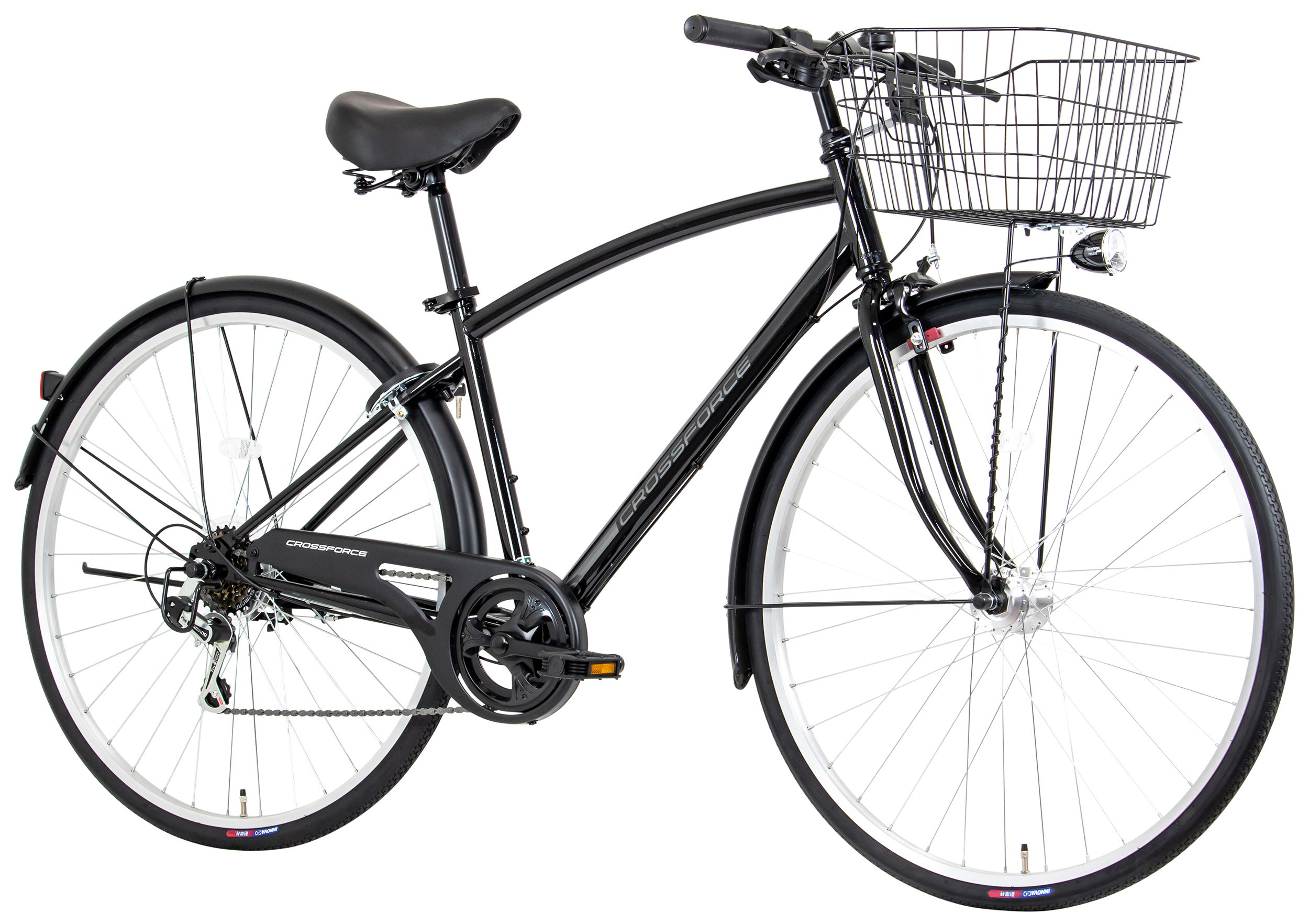 中古自転車LEDオートライト 27インチママチャリ　馬蹄カギ付★新品部品は籠、前ブレーキ。前後ブレーキワイヤー。組立整備士が整備 中古シティ 【詳細】 27インチ グリーン LEDオートライト カギ2本付き